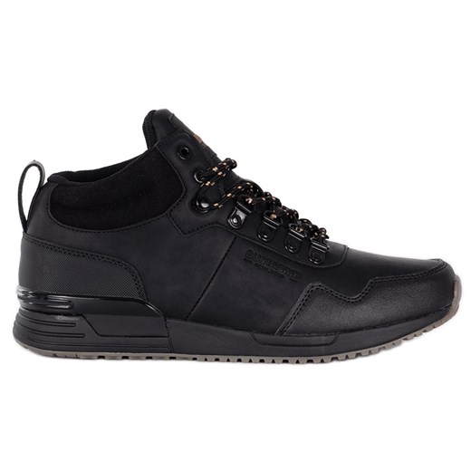 Skórzane buty męskie wysokie czarne Jogger Pro Bustagrip ze sklepu ButyModne.pl w kategorii Buty zimowe męskie - zdjęcie 166008398