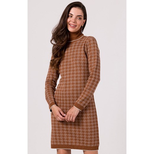 Sukienka BeWear z golfem mini elegancka