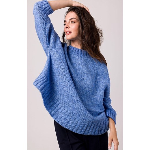 Sweter damski zielony BK105, Kolor zielony, Rozmiar uniwersalny, BeWear ze sklepu Primodo w kategorii Swetry damskie - zdjęcie 166008816