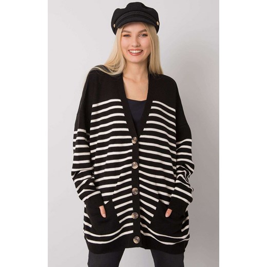 Sweter damski w paski czarno-biały FE-SW-3346.56P, Kolor czarno-biały, Rozmiar one size, FAME ze sklepu Primodo w kategorii Swetry damskie - zdjęcie 166008875
