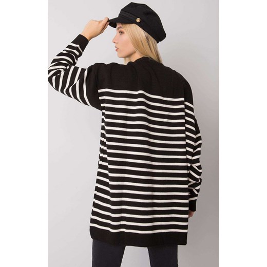 Sweter damski w paski czarno-biały FE-SW-3346.56P, Kolor czarno-biały, Rozmiar Primodo.com one size Primodo