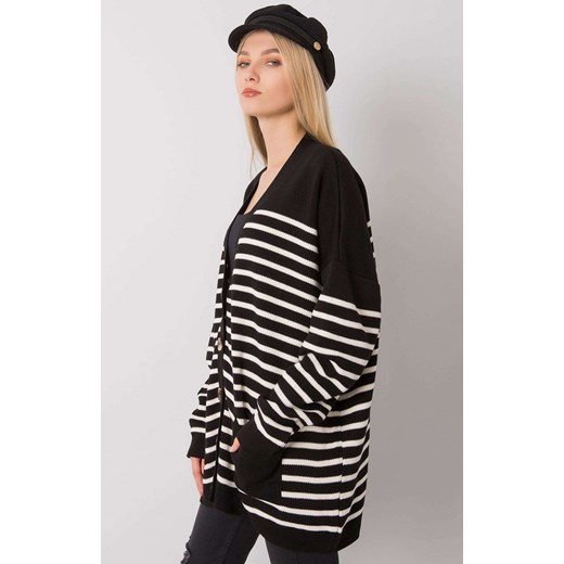 Sweter damski w paski czarno-biały FE-SW-3346.56P, Kolor czarno-biały, Rozmiar Primodo.com one size Primodo