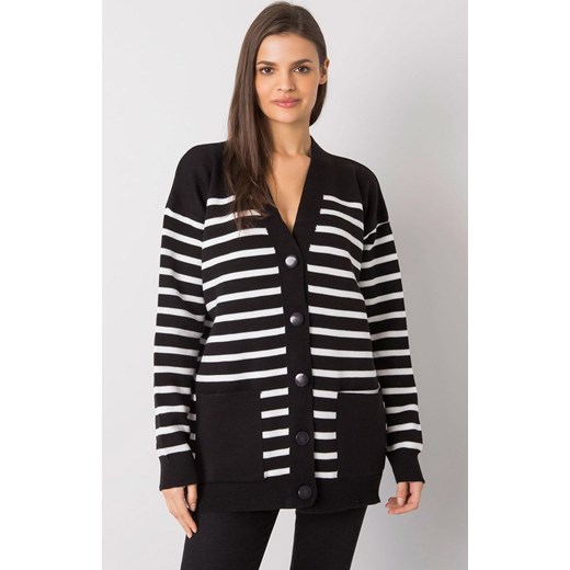 Sweter damski w paski czarno-białe ASM-SW-5010.62, Kolor czarno-biały, Rozmiar one size, Rue Paris ze sklepu Primodo w kategorii Swetry damskie - zdjęcie 166008886