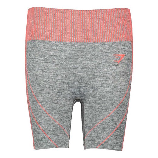 Gymshark Szorty funkcyjne &quot;Hyper-Amplify Seamless&quot; w kolorze szaro-czerwonym ze sklepu Limango Polska w kategorii Szorty - zdjęcie 166016297