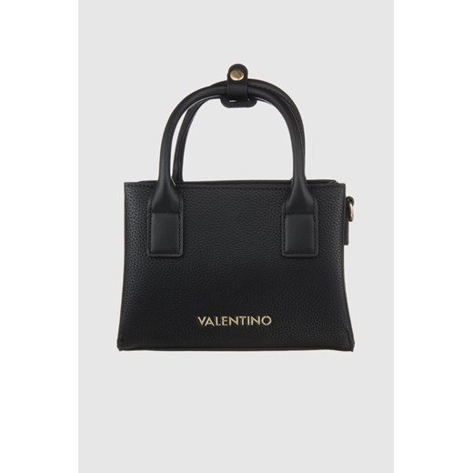 VALENTINO Czarna torebka o teksturze skóry seychelles shopping ze sklepu outfit.pl w kategorii Torby Shopper bag - zdjęcie 166021397