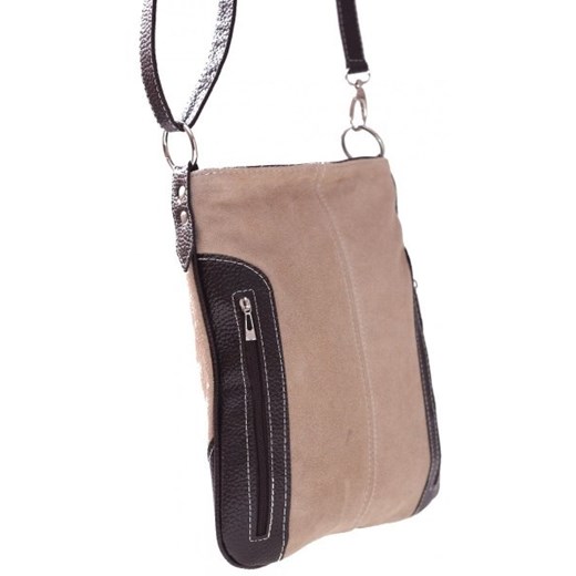 LISTONOSZKA SKÓRZANA GIOVANNA Beżowa Genuine Leather One Size okazyjna cena torbs.pl