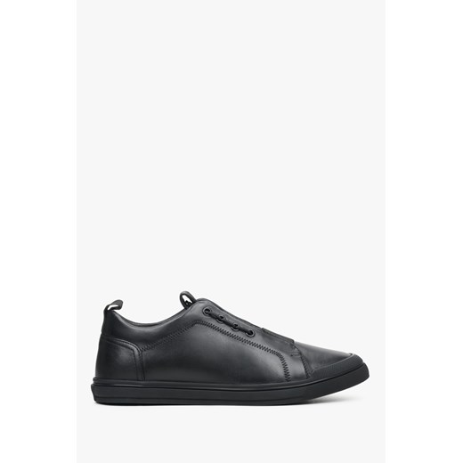 ES 8: Czarne skórzane sneakersy męskie na wiosnę Estro ze sklepu Estro w kategorii Trampki męskie - zdjęcie 166024895
