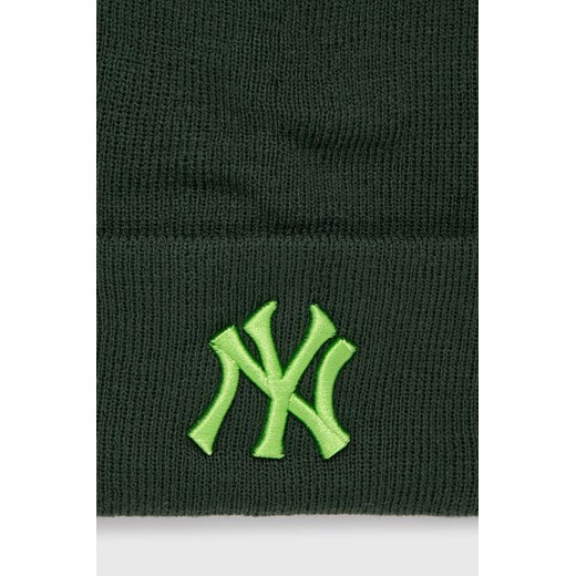 47brand czapka MLB New York Yankees kolor zielony z grubej dzianiny ONE ANSWEAR.com