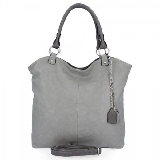 Torebka Damska Shopper Bag XL firmy Hernan Jasno Szara Hernan One Size okazja torbs.pl