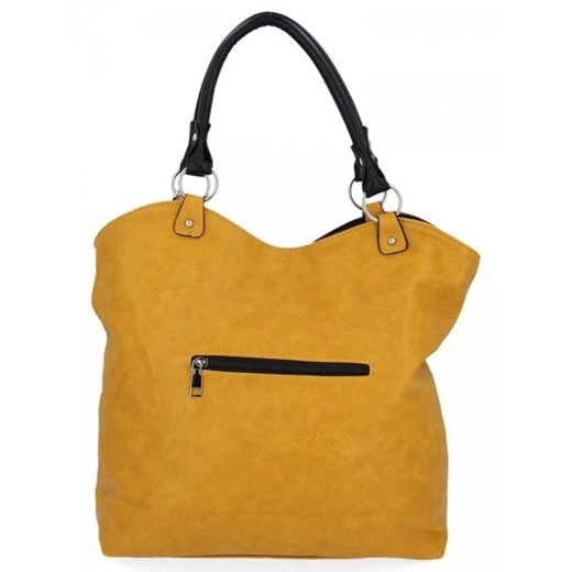 Torebka Damska Shopper Bag XL firmy Hernan Żółta Hernan One Size wyprzedaż torbs.pl