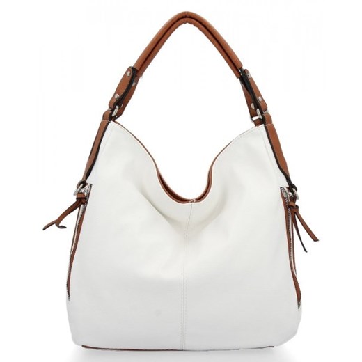 Duże Torebki Damskie XL firmy Hernan Białe (kolory) ze sklepu torbs.pl w kategorii Torby Shopper bag - zdjęcie 166038556