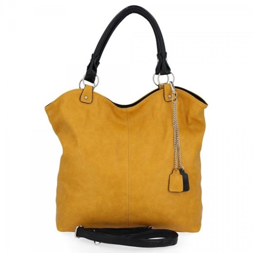 Torebka Damska Shopper Bag XL firmy Hernan Żółta Hernan One Size promocyjna cena torbs.pl