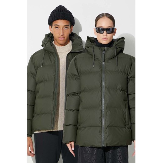 Rains kurtka 15120 Jackets kolor zielony zimowa ze sklepu ANSWEAR.com w kategorii Kurtki damskie - zdjęcie 166039266