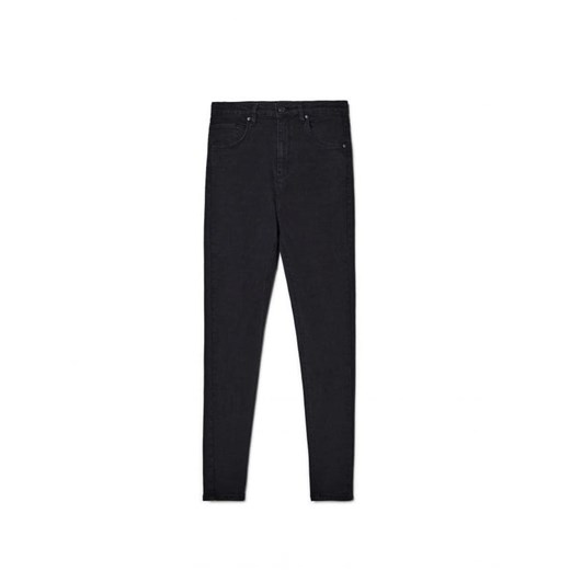 Cropp - Czarne jeansy skinny high waist - czarny ze sklepu Cropp w kategorii Jeansy damskie - zdjęcie 166041718