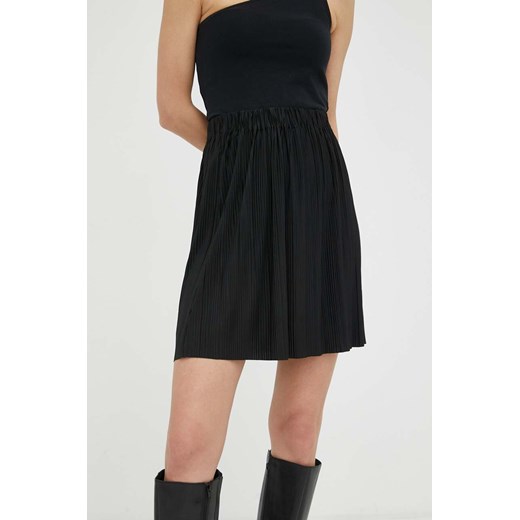 Samsoe Samsoe spódnica kolor czarny mini rozkloszowana ze sklepu PRM w kategorii Spódnice - zdjęcie 166042505
