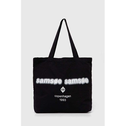 Samsoe Samsoe torebka FRINKA kolor czarny F20300113 ze sklepu PRM w kategorii Torby Shopper bag - zdjęcie 166042515