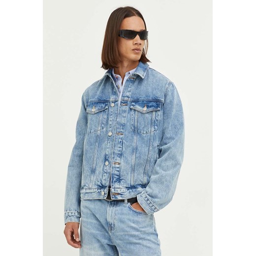 Samsoe Samsoe kurtka jeansowa męska kolor niebieski przejściowa oversize ze sklepu PRM w kategorii Kurtki męskie - zdjęcie 166042577