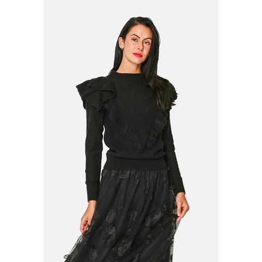 ASSUILI Sweter w kolorze czarnym ze sklepu Limango Polska w kategorii Swetry damskie - zdjęcie 166044767