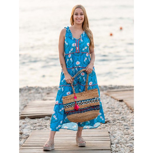 Isla Bonita by SIGRIS Sukienka w kolorze niebieskim ze wzorem Isla Bonita By Sigris S promocja Limango Polska