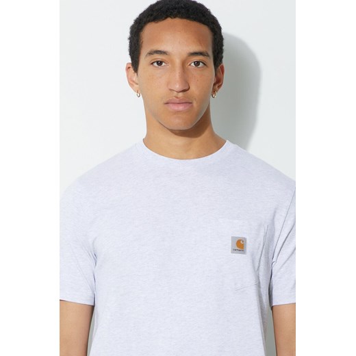 Carhartt WIP t-shirt bawełniany męski kolor szary melanżowy XL PRM