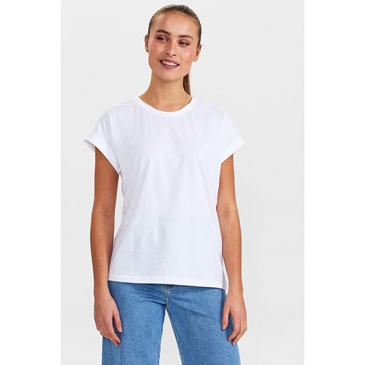 NÜMPH Koszulka &quot;Beverly&quot; w kolorze białym ze sklepu Limango Polska w kategorii Bluzki damskie - zdjęcie 166071997