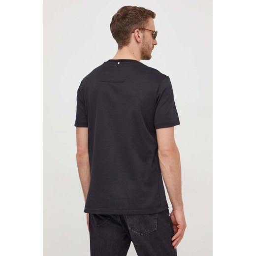 BOSS t-shirt bawełniany męski kolor czarny gładki XXL ANSWEAR.com