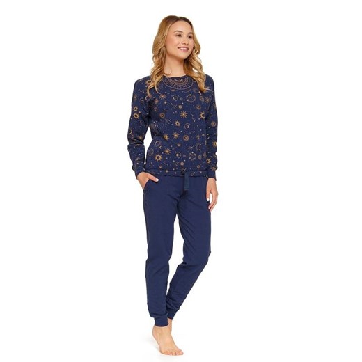 Piżama damska Zodiac niebieska z zodiakiem Dn Nightwear S ELEGANTO.pl