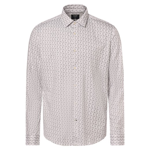JOOP! Koszula męska Mężczyźni Slim Fit Bawełna biały wzorzysty ze sklepu vangraaf w kategorii Koszule męskie - zdjęcie 166085105