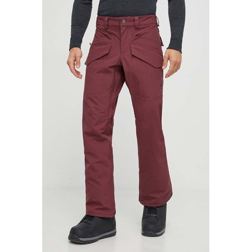 Burton spodnie Covert 2.0 kolor bordowy ze sklepu ANSWEAR.com w kategorii Spodnie męskie - zdjęcie 166092797