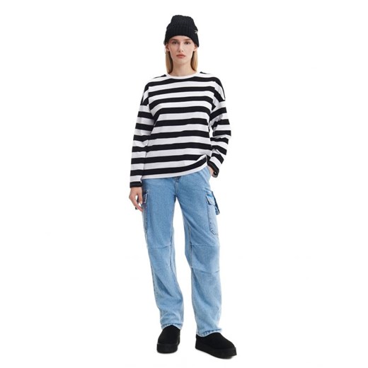 Cropp - Czarno-biała bluzka w paski - wielobarwny Cropp S Cropp