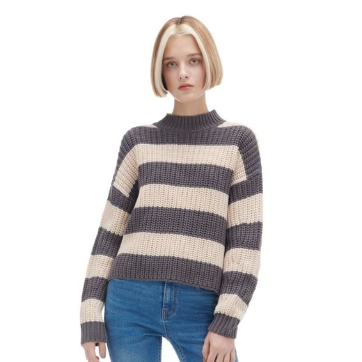 Cropp - Sweter w paski - szary Cropp S Cropp