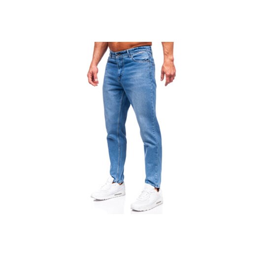 Niebieskie spodnie jeansowe męskie regular fit Denley GT23 34/L Denley wyprzedaż