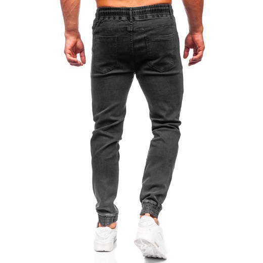 Czarne spodnie jeansowe joggery męskie Denley 9102 38/2XL promocja Denley