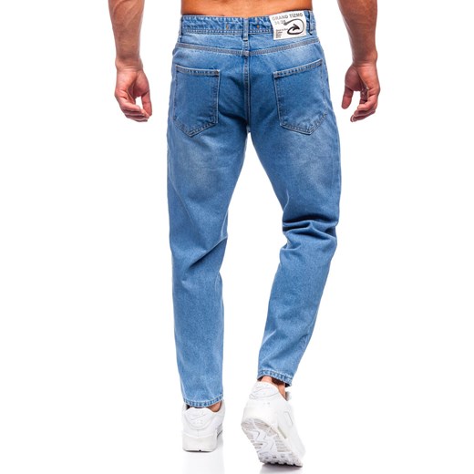 Niebieskie spodnie jeansowe męskie regular fit Denley GT23 31/M okazyjna cena Denley