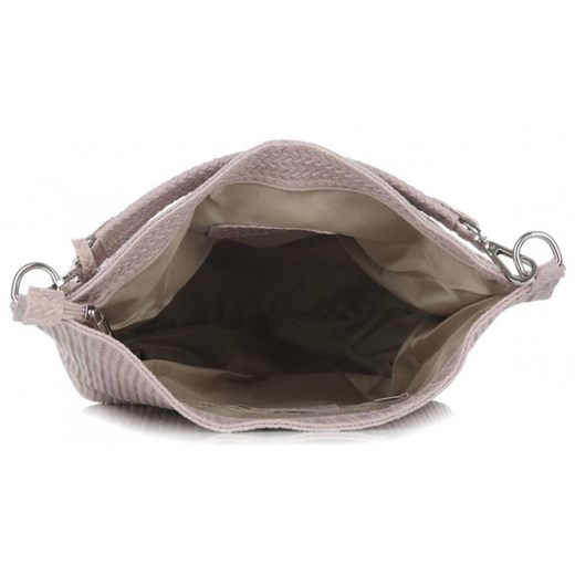 Torebka Skórzana VITTORIA GOTTI Made in Italy Pudrowy Róż Vittoria Gotti One Size torbs.pl promocyjna cena