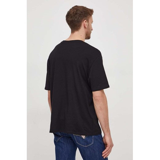 Guess t-shirt bawełniany męski kolor czarny z nadrukiem Guess XS ANSWEAR.com