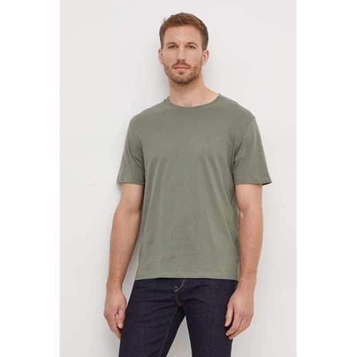 Pepe Jeans t-shirt bawełniany Connor kolor zielony ze sklepu ANSWEAR.com w kategorii T-shirty męskie - zdjęcie 166114846
