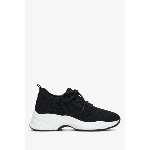 Estro: Czarne sneakersy damskie z siateczki na elastycznej podeszwie ze sklepu Estro w kategorii Buty sportowe damskie - zdjęcie 166116969