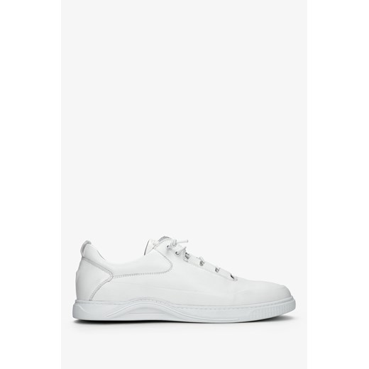 ES 8: Białe sneakersy męskie ze skóry naturalnej na wiosnę ES8 ze sklepu Estro w kategorii Trampki męskie - zdjęcie 166117085