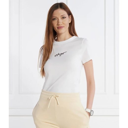 HUGO T-shirt Classic Tee_4 | Regular Fit ze sklepu Gomez Fashion Store w kategorii Bluzki damskie - zdjęcie 166122707