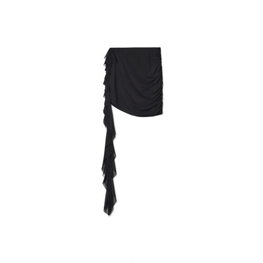 Cropp - Czarna spódniczka mini z falbaną - czarny ze sklepu Cropp w kategorii Spódnice - zdjęcie 166125097