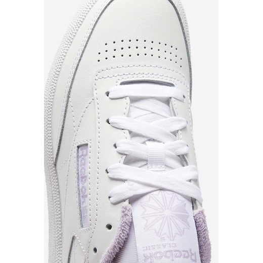 Buty sportowe damskie Reebok sneakersy białe płaskie skórzane sznurowane