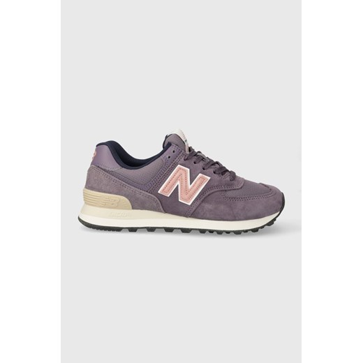 New Balance sneakersy zamszowe 574 kolor fioletowy ze sklepu ANSWEAR.com w kategorii Buty sportowe damskie - zdjęcie 166127717