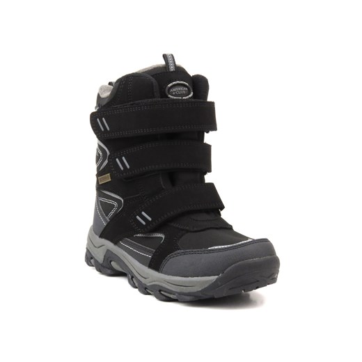 Buty trekkingowe, śniegowce dziecięce - AMERICAN CLUB WT161/23 czarne z szarym American Club 35 ulubioneobuwie