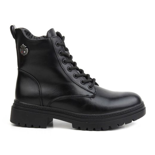 Ocieplane botki damskie - Potocki 23-12203, czarne Potocki 36 ulubioneobuwie