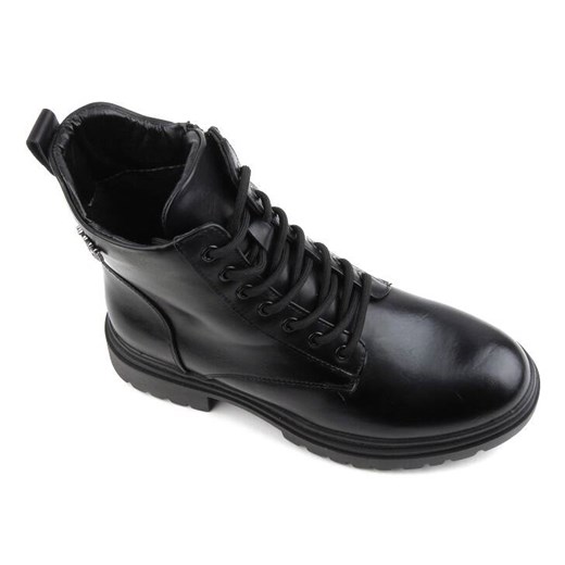 Ocieplane botki damskie - Potocki 23-12203, czarne Potocki 37 ulubioneobuwie