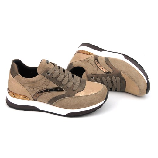 Sneakersy damskie na platformie - INBLU IN001302, beżowe Inblu 41 okazyjna cena ulubioneobuwie
