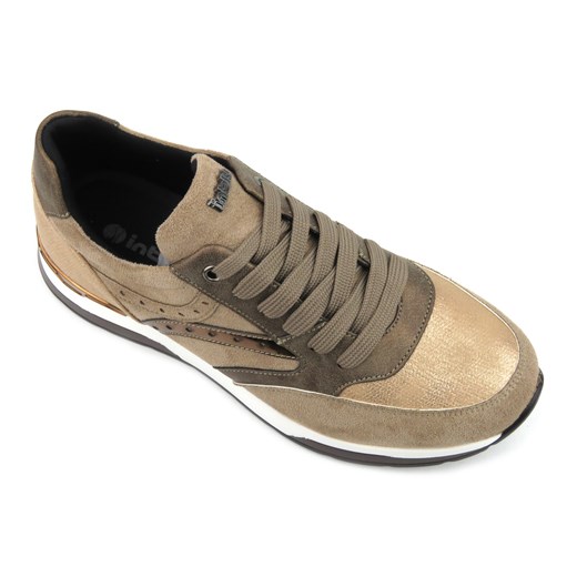 Sneakersy damskie na platformie - INBLU IN001302, beżowe Inblu 37 promocyjna cena ulubioneobuwie