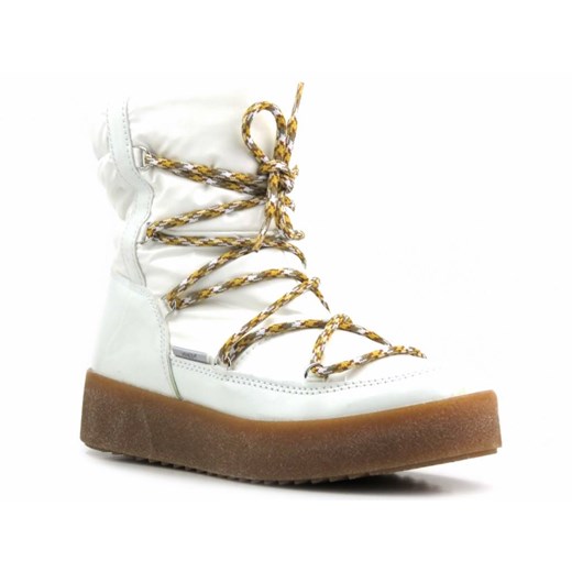 Śniegowce damskie, buty zimowe z membraną - VENEZIA 6171, białe Venezia 41 okazja ulubioneobuwie