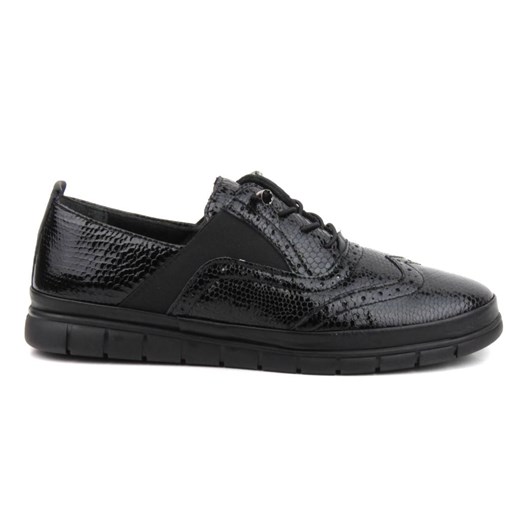 Sneakersy damskie ze skóry naturalnej- VENEZIA 234419-1, czarne Venezia 39 ulubioneobuwie